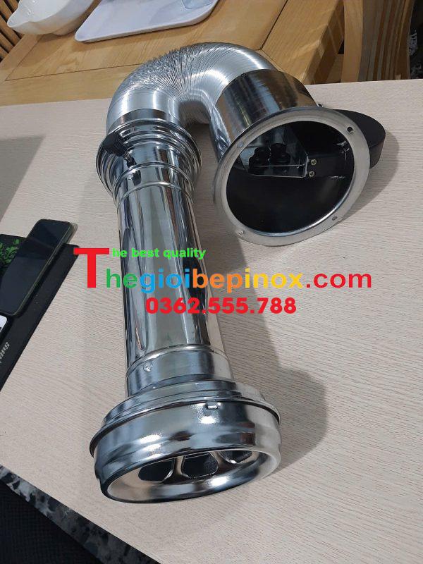 Ống hút khói tại bàn lẩu nướng loại ống mềm màu đen cho nhà hàng chất lượng