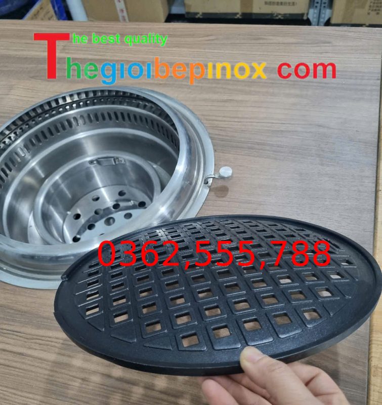 Vỉ Gang Nướng BBQ Lỗ Ô Vuông