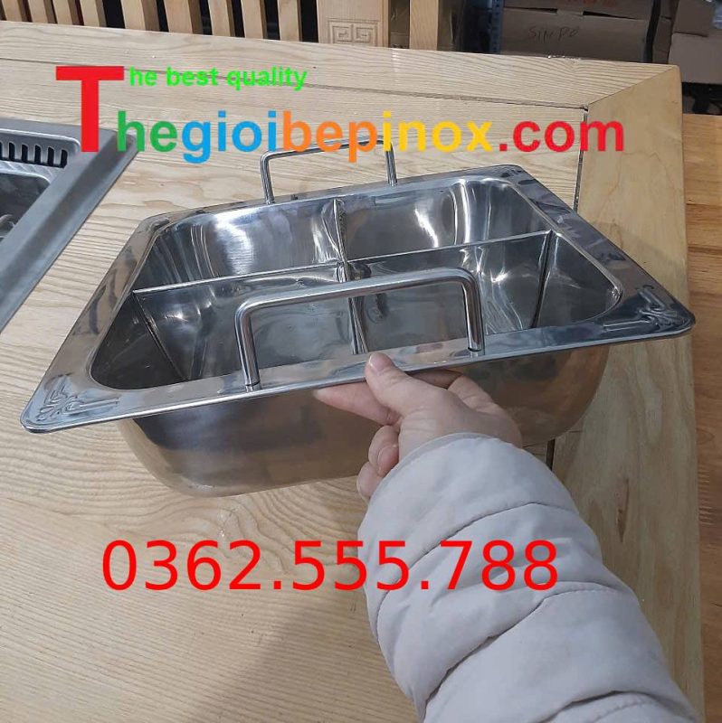 nồi lẩu 4 ngăn vuông cho bếp từ được ưa chuộng
