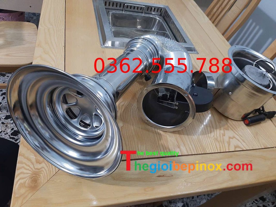 Ống hút khói thả trần cho nhà hàng lẩu nướng