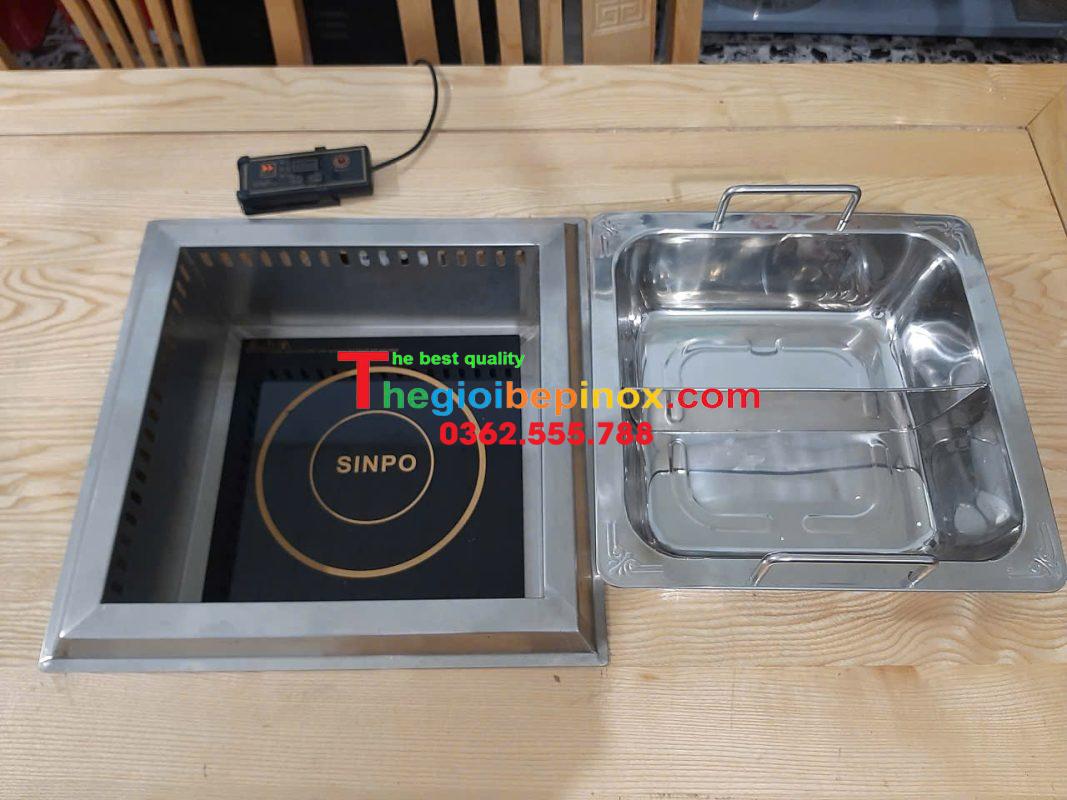Bếp điện từ nấu lẩu vuông âm bàn nhà hàng giá cạnh tranh