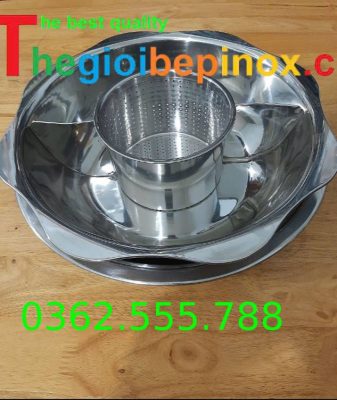 Nồi Lẩu Inox 3 Ngăn Chuyên Dụng