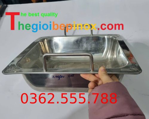 Nồi inox 1 ngăn vuông đáy phẳng
