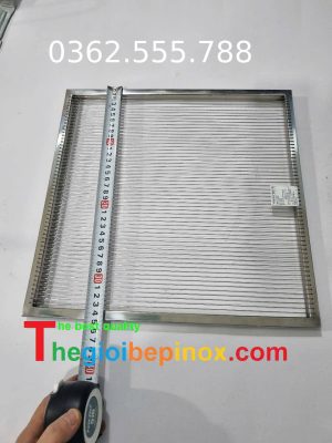 Vỉ nướng inox thanh song song khung vuông chịu nhiệt cao