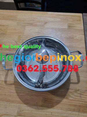 Cung cấp nồi lẩu 2 ngăn tròn âm bàn D300 cho nhà hàng lẩu giá rẻ