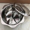 Nồi lẩu tròn vành hoa D320 bằng inox có nắp kính - rẻ - bền - đẹp
